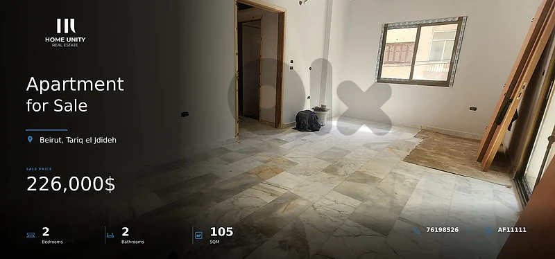 2-bedroom apartment for sale in Tariq el Jdideh, Beirut