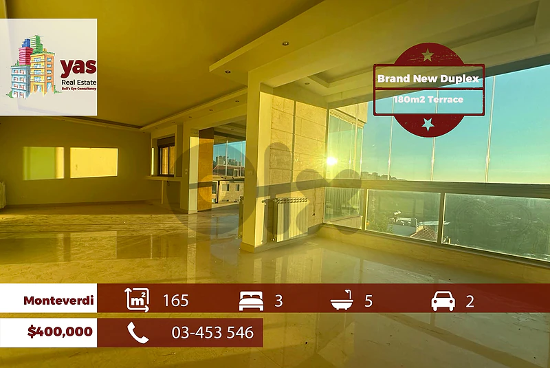 Monteverdi 165m2 | 180m2 Terrace | Brand New Duplex | OH