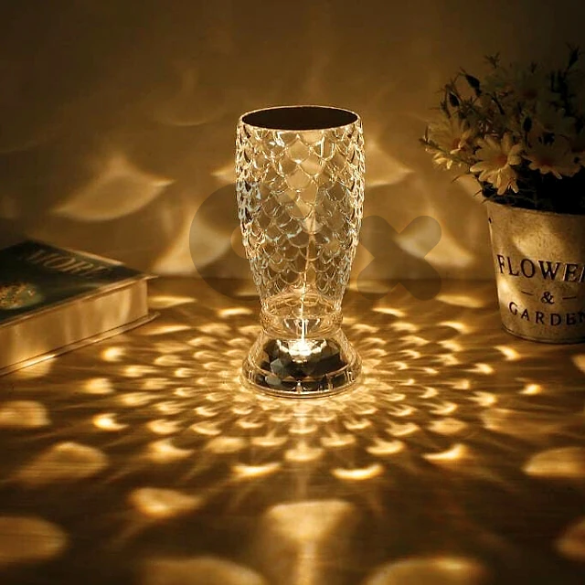Scaly Transparent Table Lamp - RGB Lighting with Remote