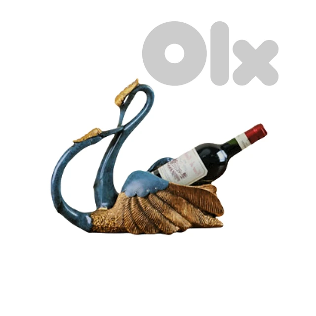 Swan Wine Bottle Holder — Sculptural Table Display