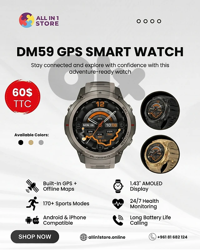 DM59 GPS Smart Watch