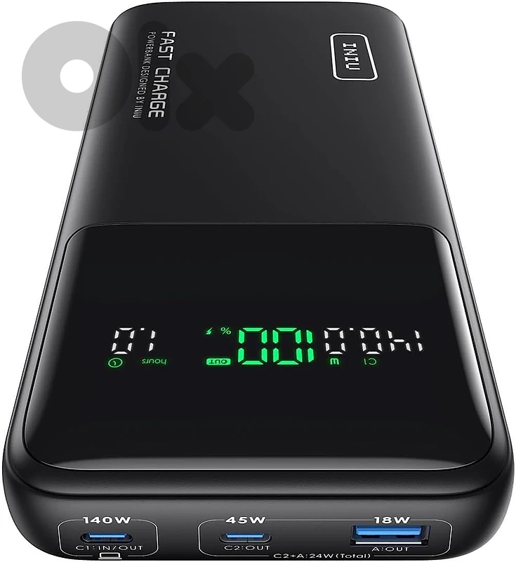 INIU Fast Charging Power Bank 140W 27000mAh w. Digital Display