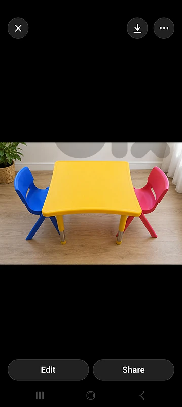 Table and chairs for kids room