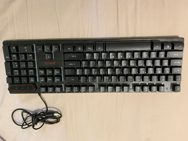Jedel RGB Gaming Keyboard (English/Arabic Layout)