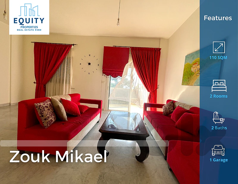 110 SQM Apartment For Rent In Zouk Mikael شقة للإيجار #RK49526