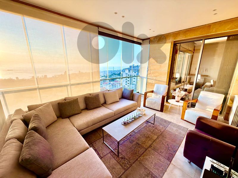 Luxurious Fully Furnished Apartment for Sale in Bsalim with Sea View