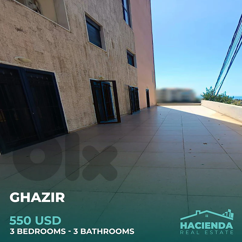 Apartment With Terrace For Rent In Ghazir