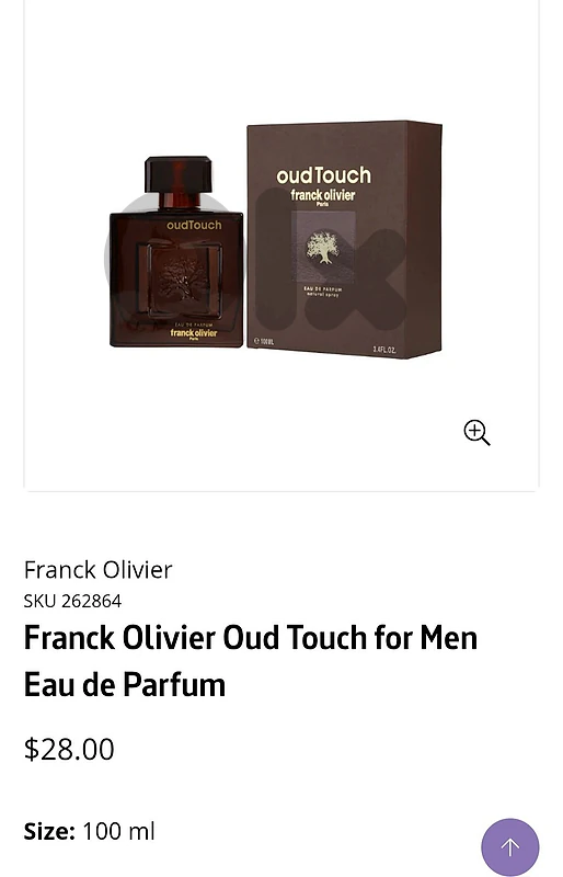 Franck Olivier Oud Touch for Men Eau de Parfum