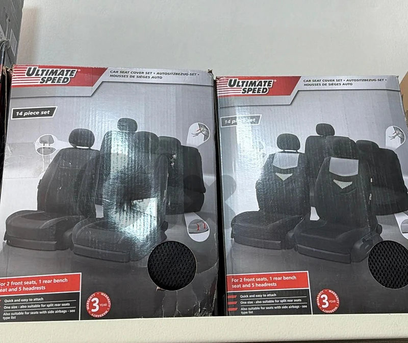 Ultimate Speed Car Seat Cover Set 14 Pcs Black