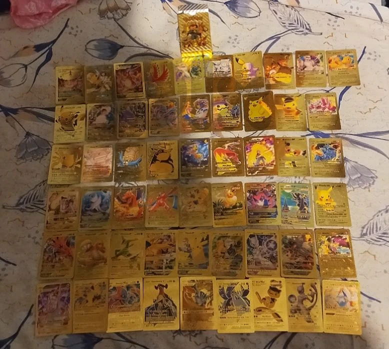 Pokemon golden cards.