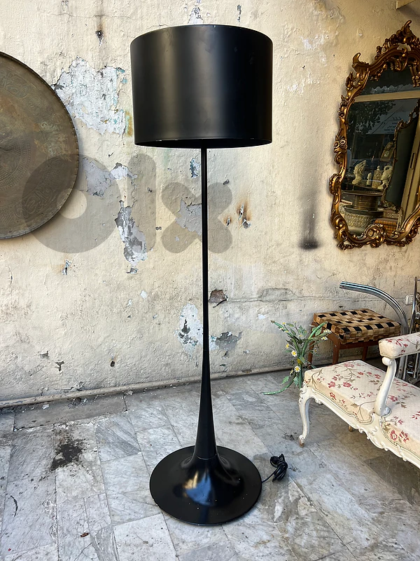 Jaquar black floor lamp with aluminium shade for modern لمبادير مميز