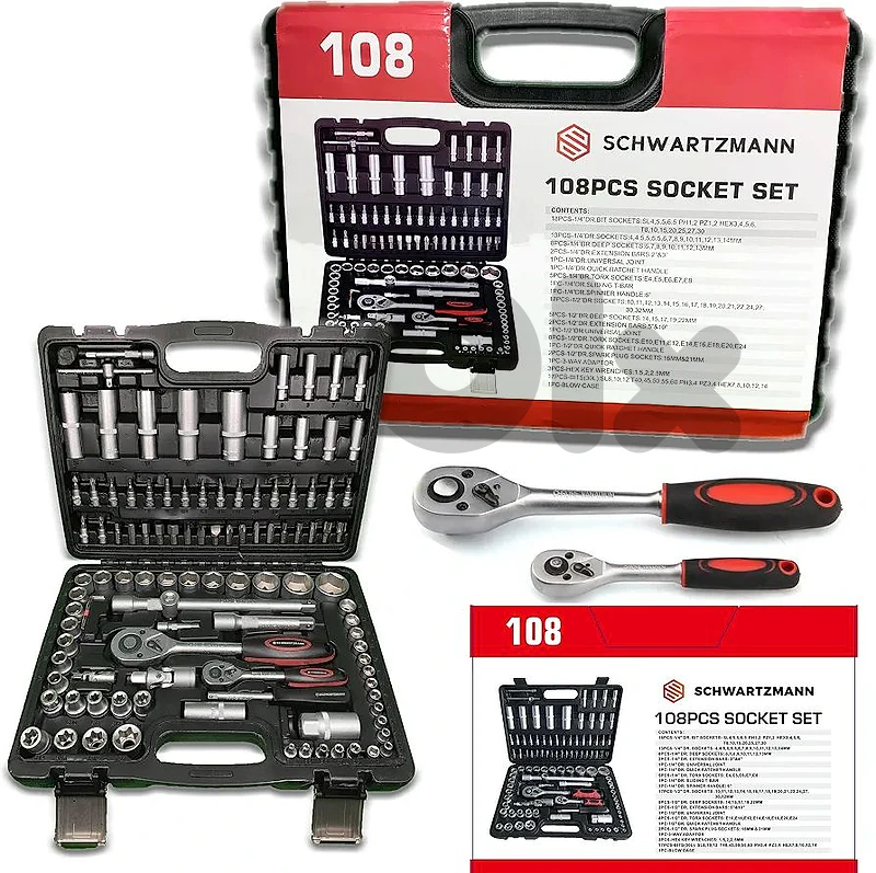 Schwartzmann Tool Socket Set Of 108 Pieces