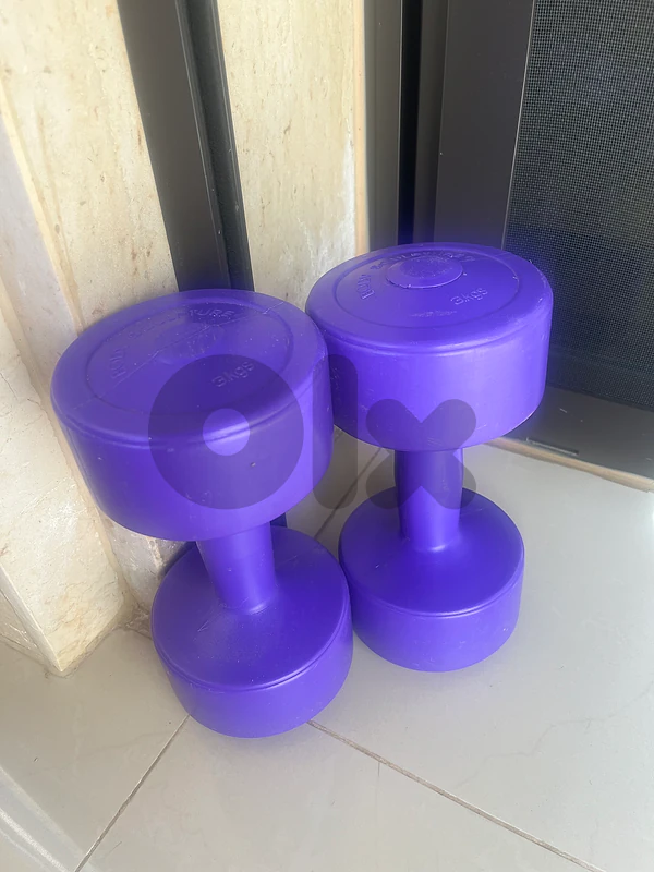 a pair of dumbells