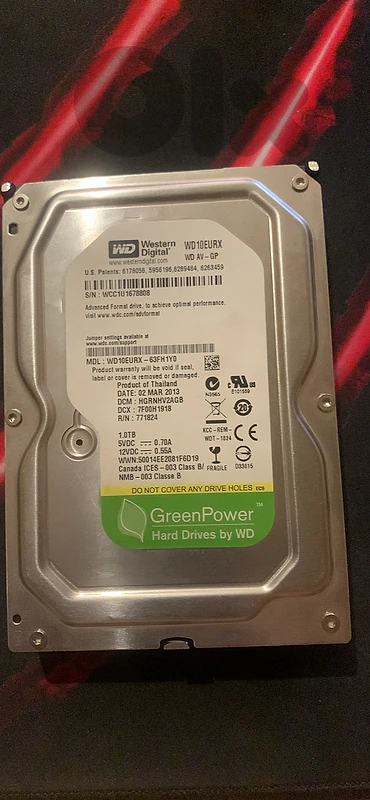Hdd 1tb barely used like new
