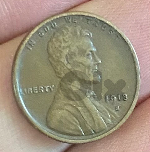 عملة قديمة ١ سنت سنة ١٩١٣ اصدار سان فرانسيسكو 1913s wheat penny