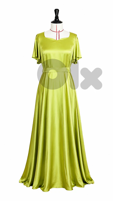 green lime dress — Satin