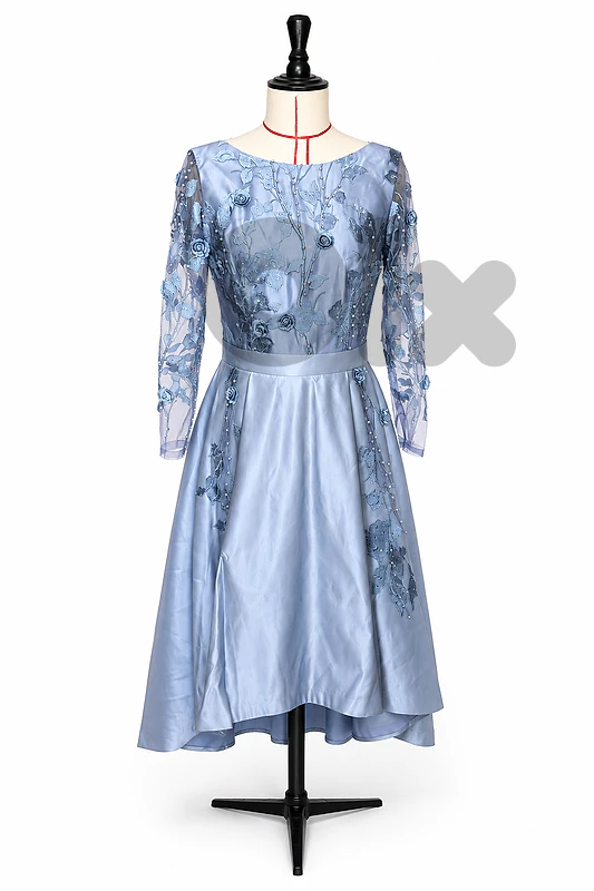 Blue asymmetric dress