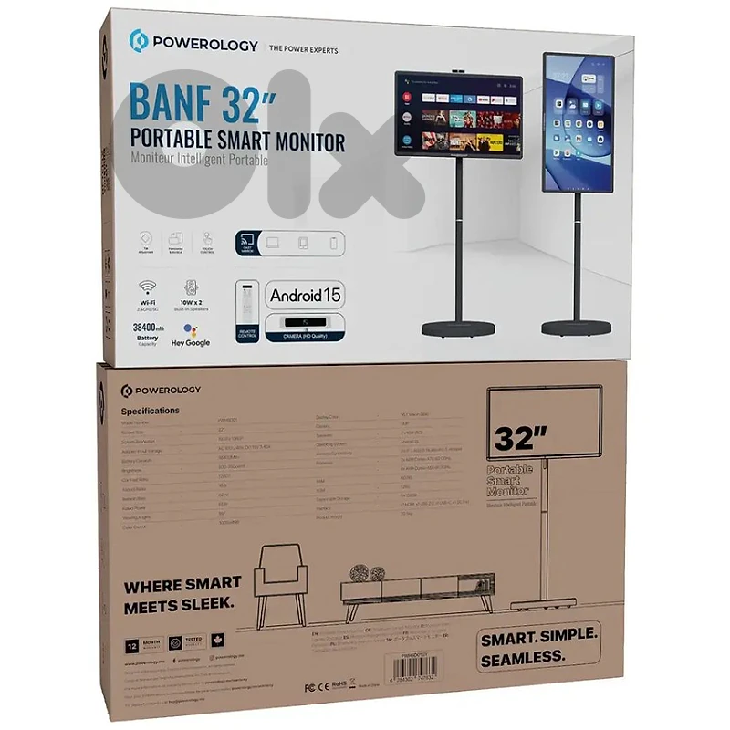 Powerology Banf 32″ Portable Smart Monitor