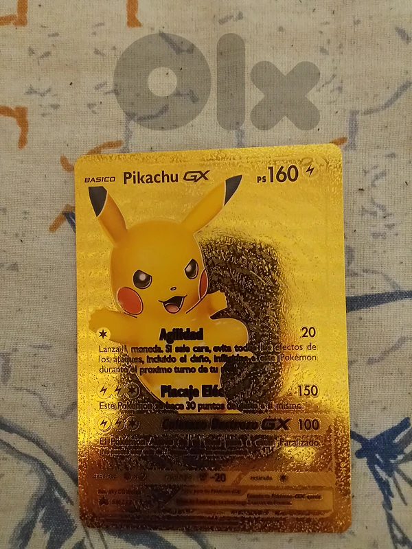 Pikachu pokemon golden cards.
