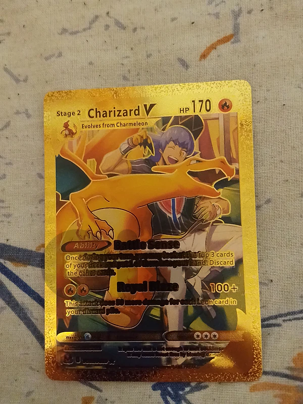 Charizard pokemon golden cards.