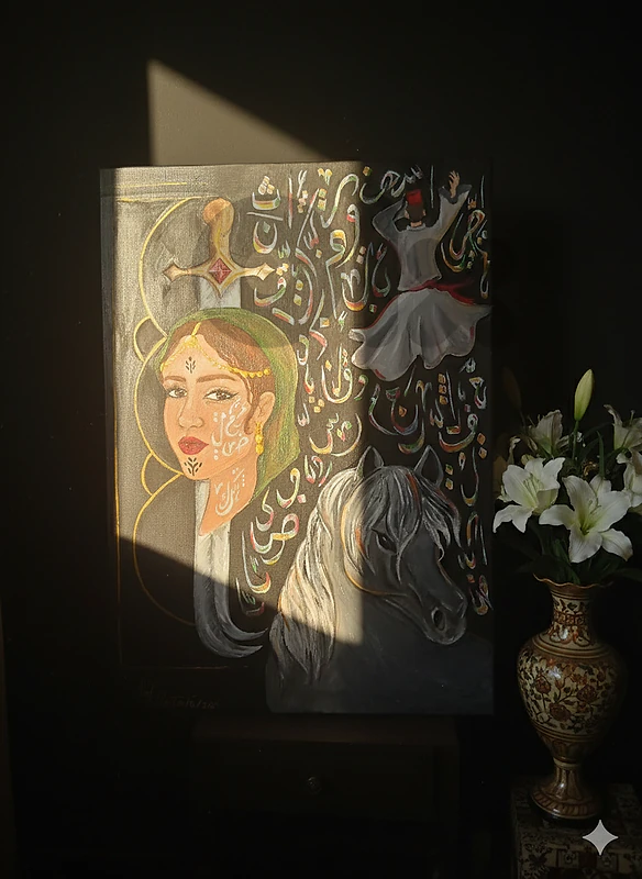 An Arabic painting that embodies heritage