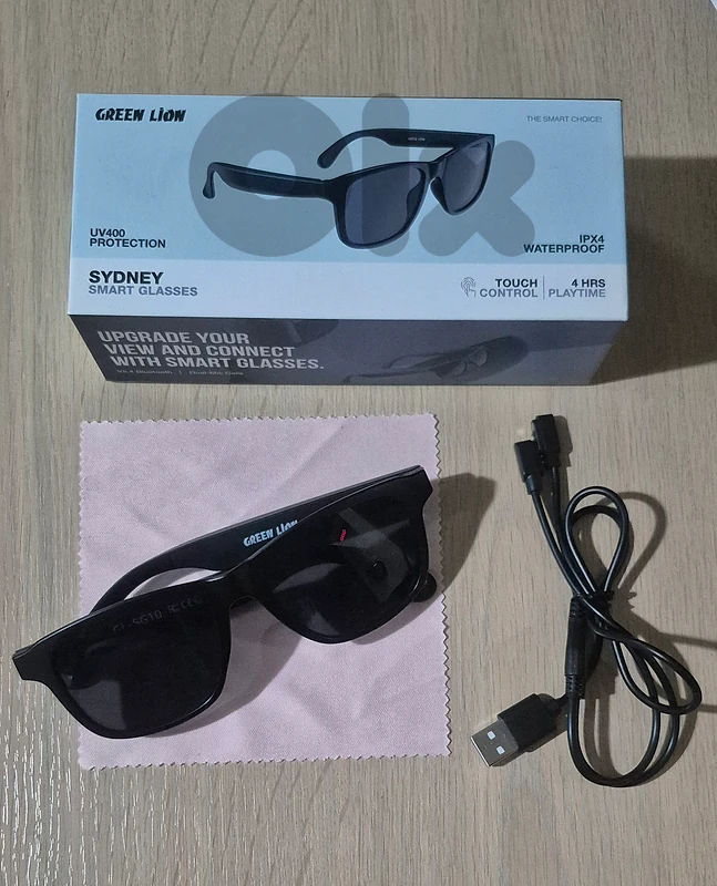 Green Lion Sydney Smart Glasses (Bluetooth 5.4, Polarized, New Cond)