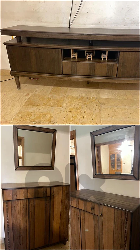 tv unit and shoe cabinet