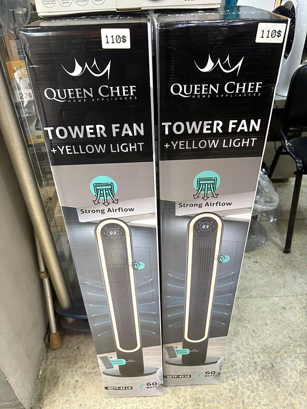 Tower Fan Queen Chef 60W مروحة تاور عامودية كوين شيف