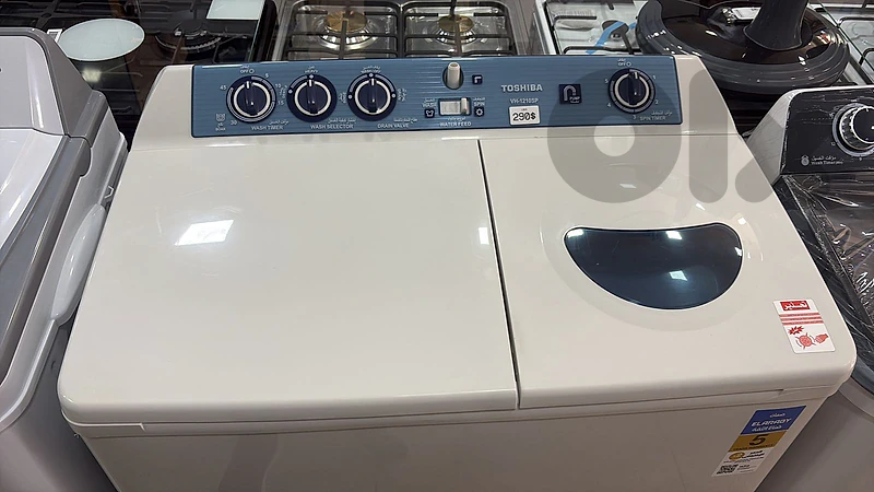 Washer TOSHIBA 12kg Twin Tub غسالة جرنين توشيبا الأصلية