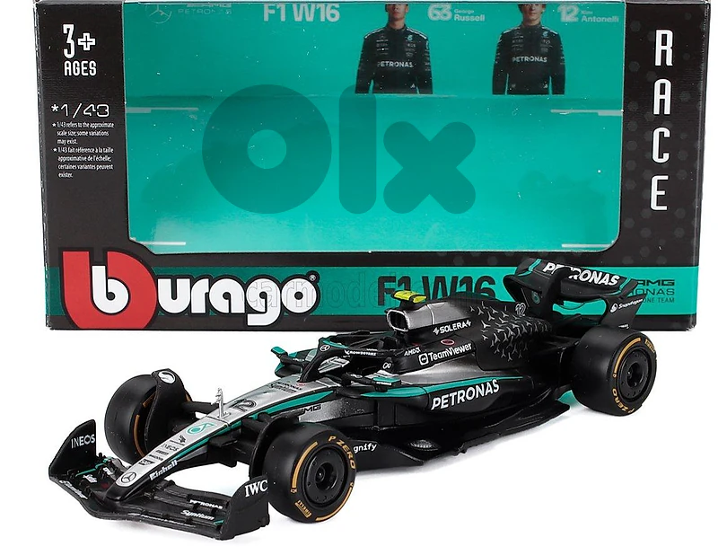 Mercedes F1 W16 #12 Andrea Kimi (2025) diecast car model 1;43