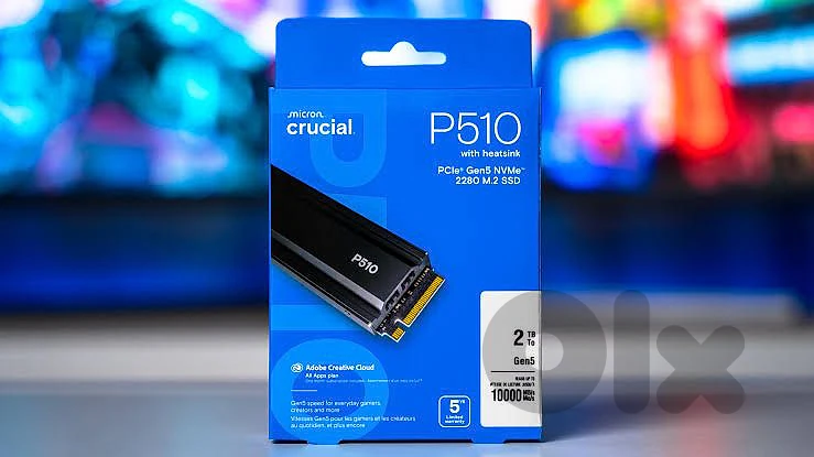 Crucial P510 2TB Gen5 NVMe SSD with Heatsink