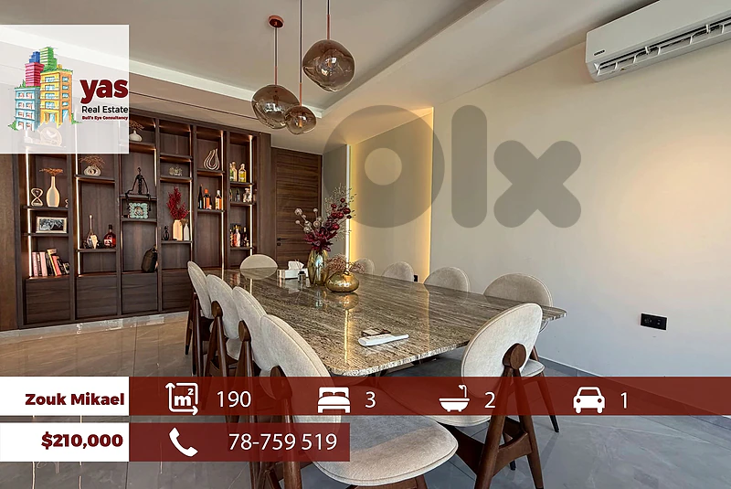 Zouk Mikael 190m2 | Prime Location | Decorated & Renovated | EH/RH