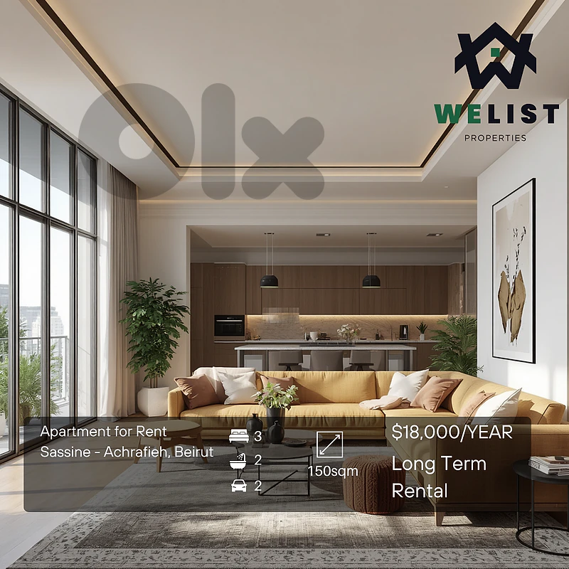 150sqm Apartment for rent in Achrafieh - Sassine, Beirut