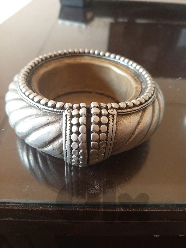 silver antique ashtray