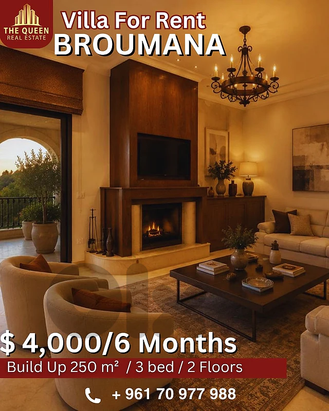 villa in broumana  oppen mountain view for rent