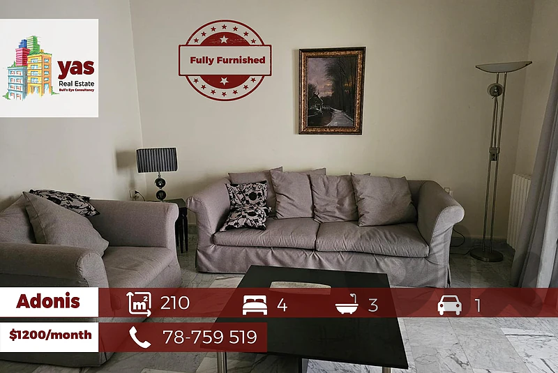 Adonis 210m2 | Fully Furnished | Well Maintained | Sea View | Rent |JA