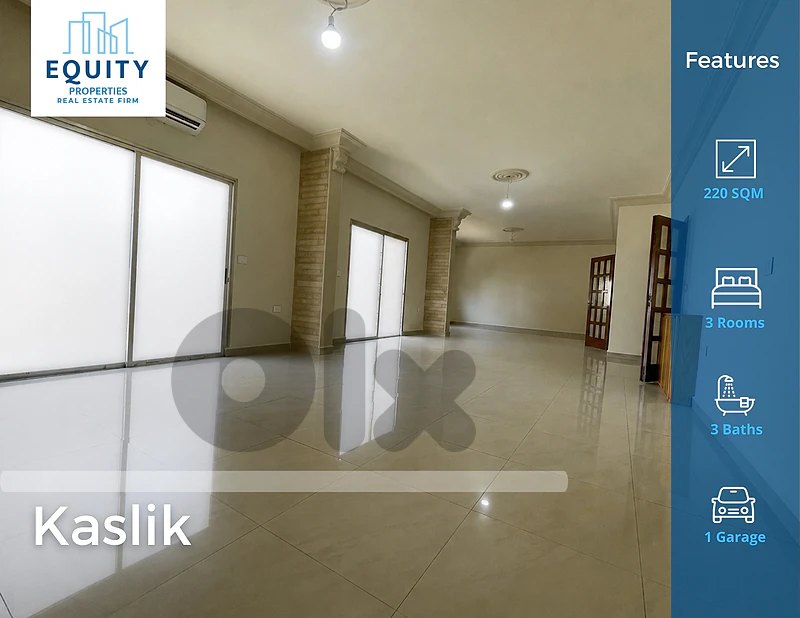 220 SQM Apartment For Rent In Kaslik شقة للإيجار #RK50158
