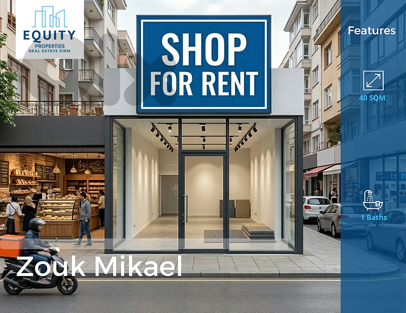 40 SQM Shop For Rent In Zouk Mikael Great Location #RK50326
