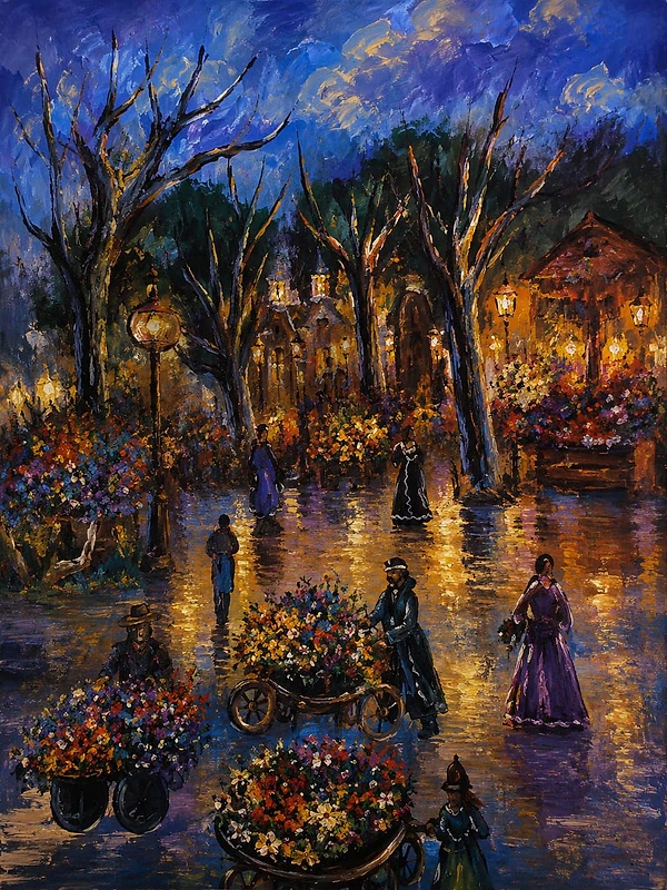 رسم زيتي على القماش