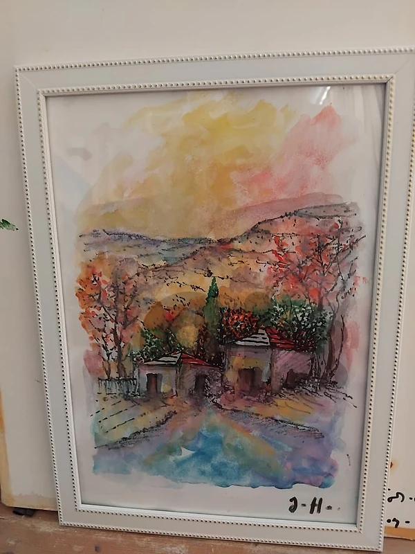 رسم زيتي على القماش