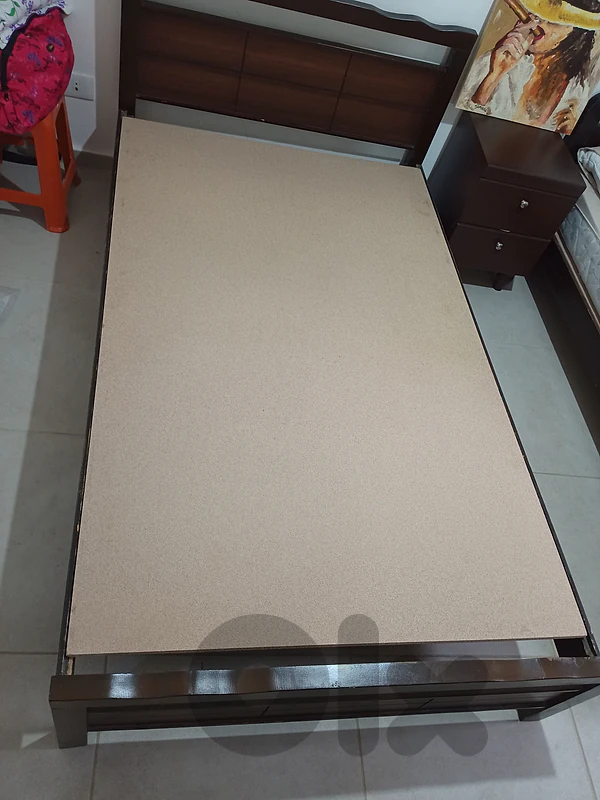 bed and table