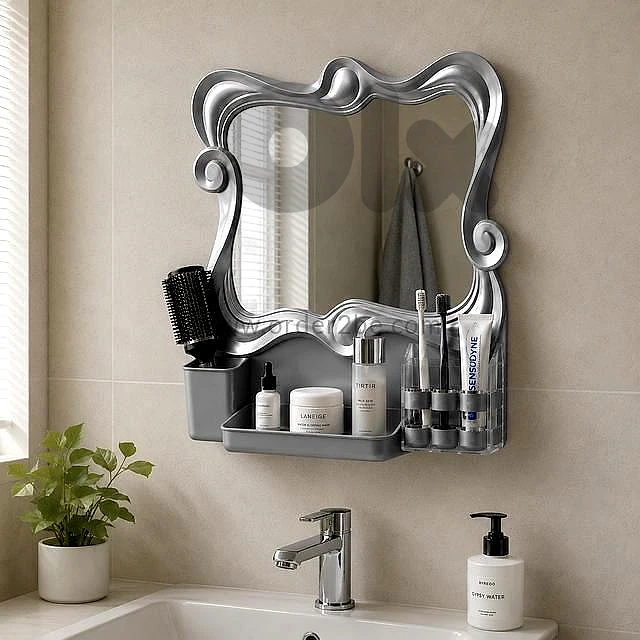 Bathroom Mirror & Vanity Organizer 50×44 cm