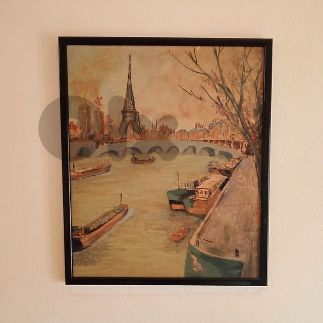 Autumn in Paris Painting, Eiffel Tower Cityscape Art