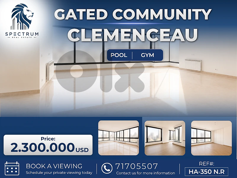 GATED COMMUNITY IN CLEMENCEAU PRIME | 500SQ | GYM - POOL | HA-350 N.R