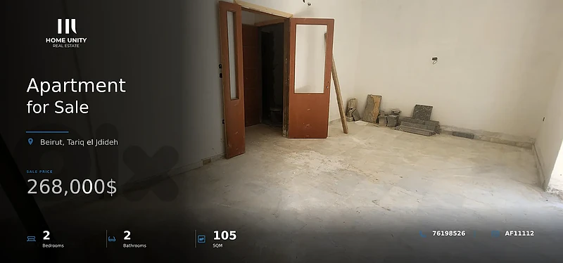 2-bedroom apartment  for sale in Tariq el Jdideh, Beirut