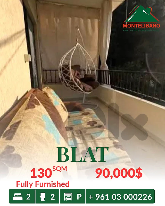 130 sqm Apartment  For Sale in Blat بلاط