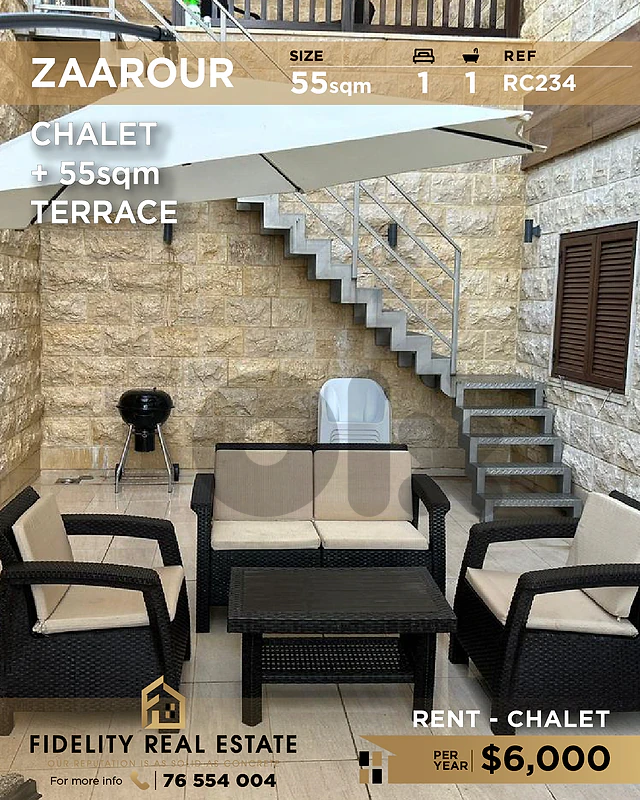 Chalet for rent in Zaarour RC234 شاليه للإيجار في زعرور