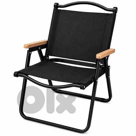 Lightweight Folding Camping Chair Black 58 x 54 cm