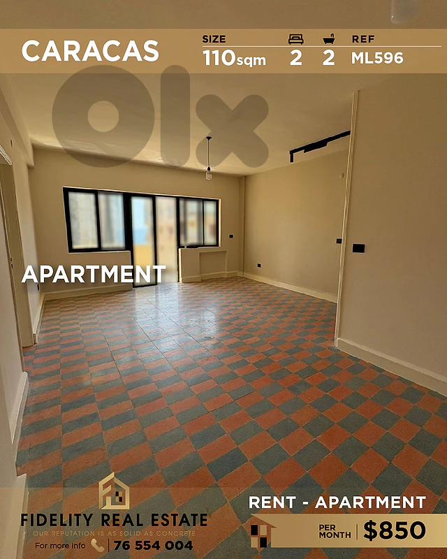 Apartment for rent in Caracas  ML596 شقة للإيجار في كراكاس