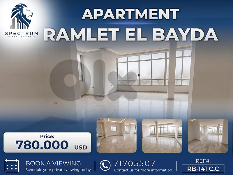 CATCH ! APARTMENT IN RAMLET EL BAYDA PRIME (240SQ) 3 BEDS , (RB-141)